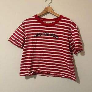 Madewell Red and White Striped Women’s Tee